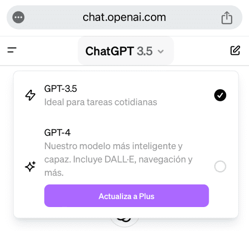 Te encontrarás en tu cuenta de ChatGPT